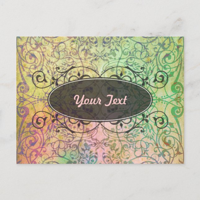 Antique ARTs Ornament Pattern for your Design Postcard (Front)