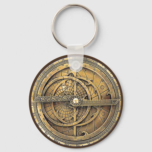 Antique Astrolabe 2 Key Ring (Front)