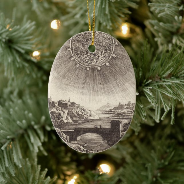 Antique Astronomy Sky with Sun by Allain Mallet Ceramic Tree Decoration (Tree)