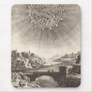 Antique Astronomy Sky with Sun by Allain Mallet Mouse Mat