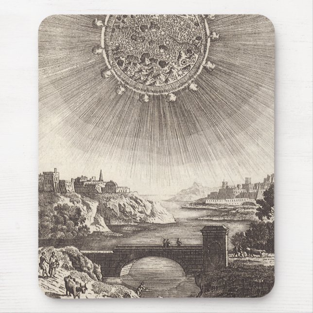 Antique Astronomy Sky with Sun by Allain Mallet Mouse Mat (Front)
