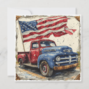 Antique Auto Freedom: Vintage Glory Holiday Card