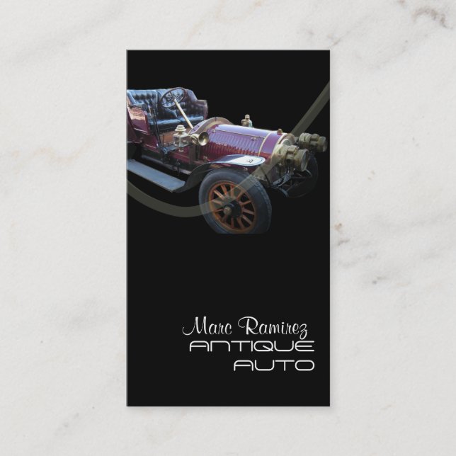 Antique auto restoration business template business card (Front)
