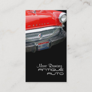Antique auto restoration business template card