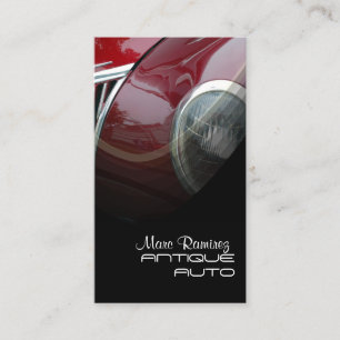 Antique auto restoration business template card