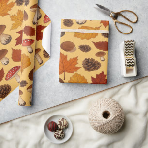 Antique Autumn Style Old World Elegance Wrapping Paper