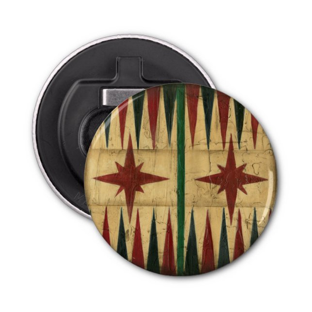 Antique Backgammon Game Board by Ethan Harper Bottle Opener (Front)