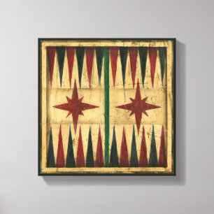 Antique Backgammon Game Board by Ethan Harper Canvas Print