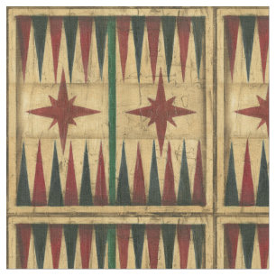 Antique Backgammon Game Board by Ethan Harper Fabric