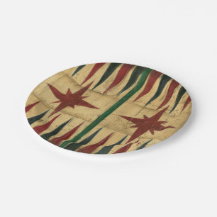 Antique Backgammon Game Board by Ethan Harper Paper Plate