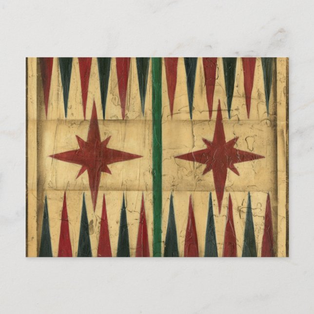 Antique Backgammon Game Board by Ethan Harper Postcard (Front)