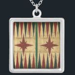 Antique Backgammon Game Board by Ethan Harper Silver Plated Necklace<br><div class="desc">A painting of an antique backgammon game board,  created by Ethan Harper. The way Harper painted the piece makes it look ancient,  a relic from an almost forgotten time. A perfect gift for the board game enthusiast in your life!</div>