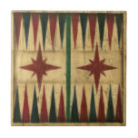 Antique Backgammon Game Board by Ethan Harper Tile<br><div class="desc">A painting of an antique backgammon game board,  created by Ethan Harper. The way Harper painted the piece makes it look ancient,  a relic from an almost forgotten time. A perfect gift for the board game enthusiast in your life!</div>