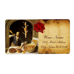 ANTIQUE BAKER BAKERY BREAD SHOP WAX SEAL MONOGRAM