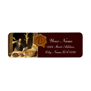 ANTIQUE  BAKER BAKERY BREAD SHOP WAX SEAL MONOGRAM