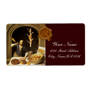 ANTIQUE BAKER BAKERY BREAD SHOP WAX SEAL MONOGRAM