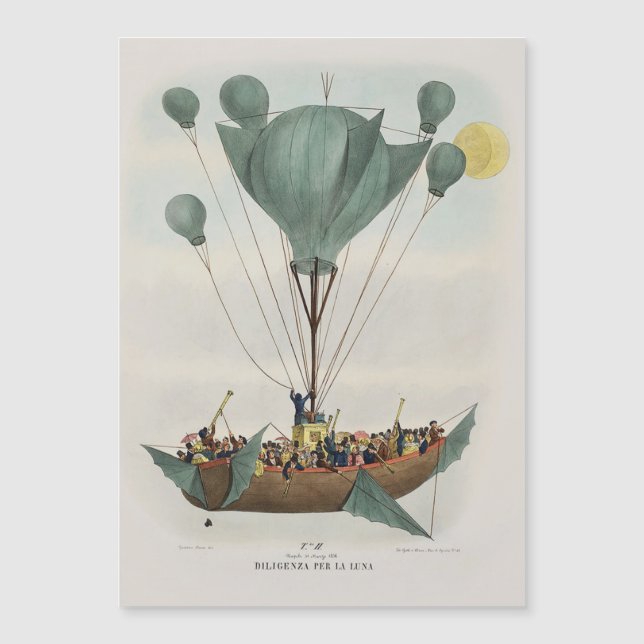 Antique Balloon Air Ship Artwork (Front)
