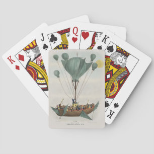 Antique Balloon Air Ship Artwork Playing Cards