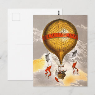 Antique Balloon labelled "H. Lachambre", 1880 Postcard
