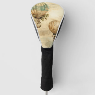 Antique Balloon Peony Botanical Travel Golf Head Cover
