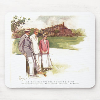 Antique Baltusrol Country Club Cartoon Mouse Mat