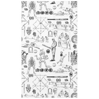 antique baseball players sports vintage tablecloth