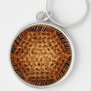 Antique Basket Weave Detail Key Ring