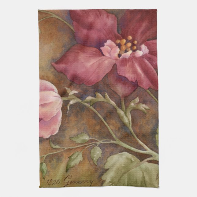 Antique Beauties I Tea Towel (Vertical)