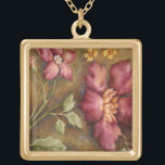 Antique Beauties II Gold Plated Necklace<br><div class="desc">Floral</div>