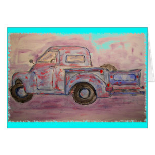 antique beauty blue patina truck