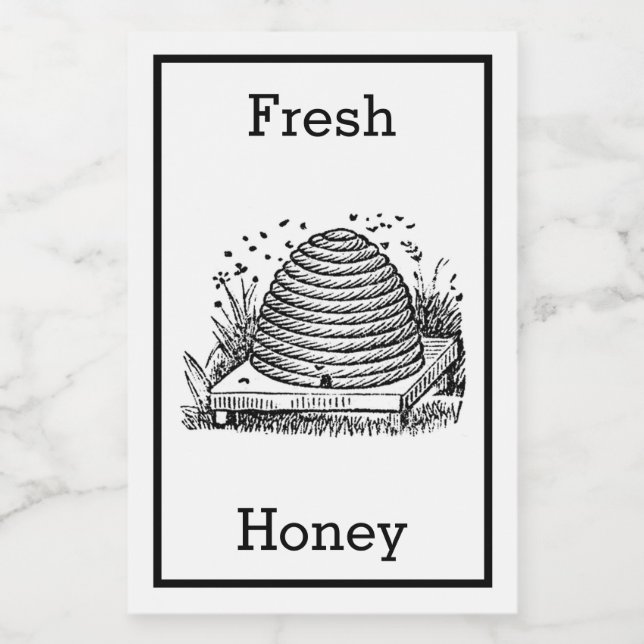 Antique Beehive Honey Label (Single Label)