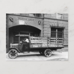 Antique Beer Truck, 1920s Postcard