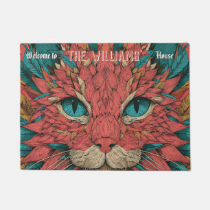 Antique Bengal Cat Mum Dad Home Out Door Carpet Doormat