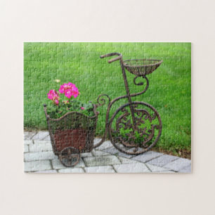 Antique Bicycle Flower Container Orton Effect  Jigsaw Puzzle