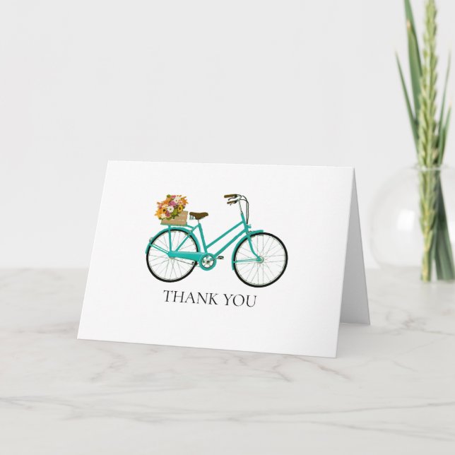 Antique Bicycle Painting Summer Cottage Card (Front)