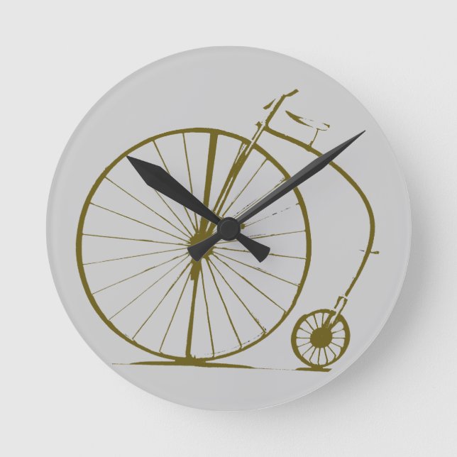 Antique Bicycle Round Clock (Front)