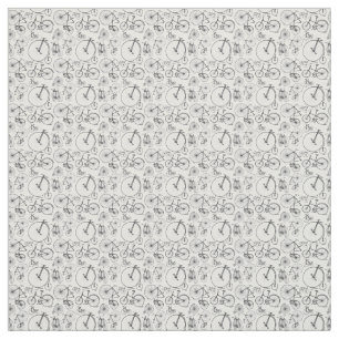 Antique Bikes & Bicycles Fabric w/ CUSTOM BG COLOR