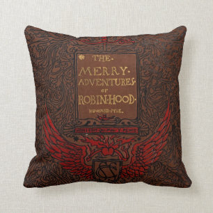 Antique Binding Robin Hood Book Cover Cushion