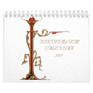 Antique Birthday Gems Calendar