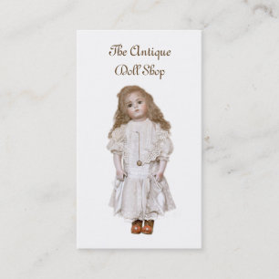 Antique bisque doll reproduction business card