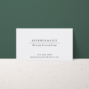 Antique Black and White Classy Business Card