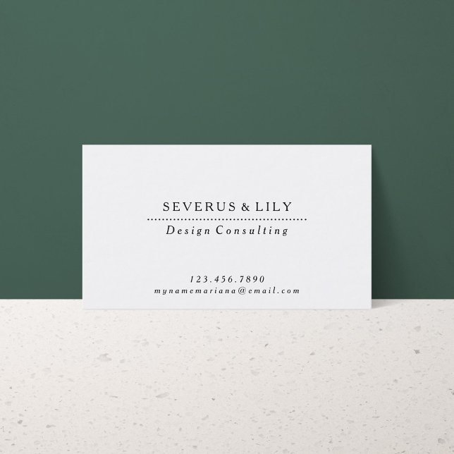 Antique Black and White Classy Business Card (Creator Uploaded)