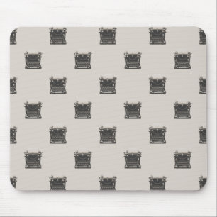 Antique black brown Underwood style typewriter Mouse Mat