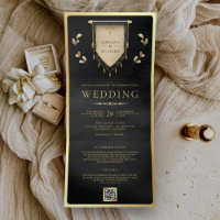 Antique Black Gold Scroll Mediaeval Wedding
