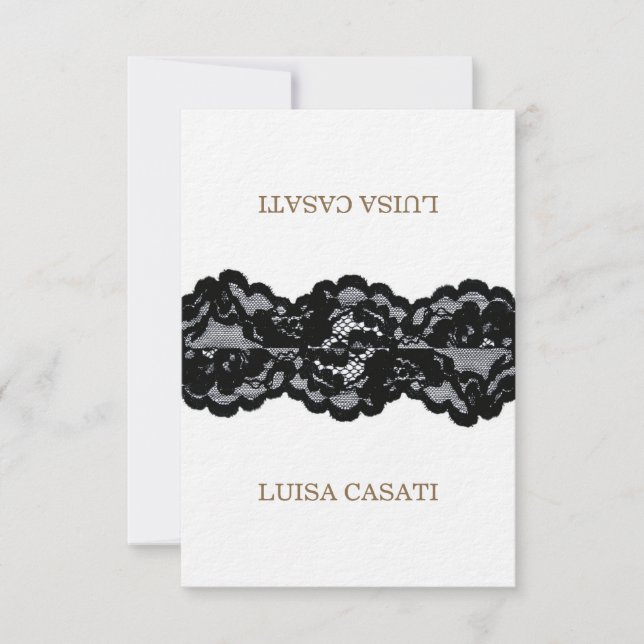 Antique Black Lace Wedding Collection: Place Cards (Front)