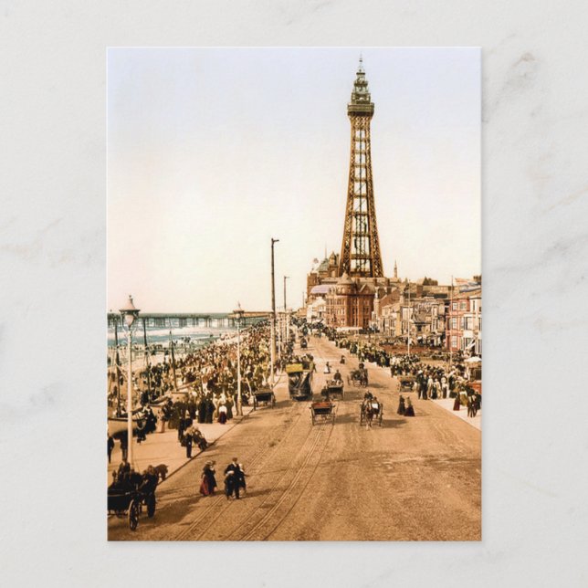 Antique Blackpool British Seaside Postcard (Front)