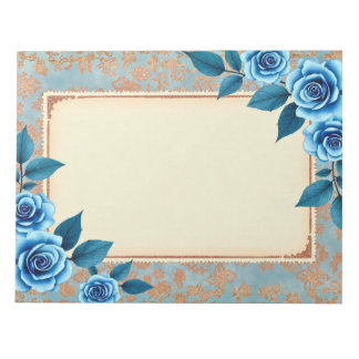 Antique Blue Floral Scrapbook Paper/Notepad Notepad
