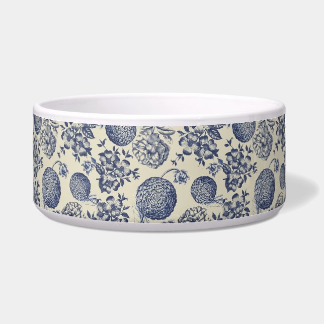 Antique Blue Flower Print Floral (Front)