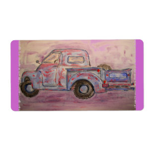 antique blue patina truck