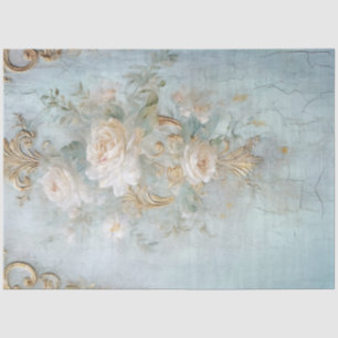 Antique Blue Romance Design Series 20 Tissue Paper